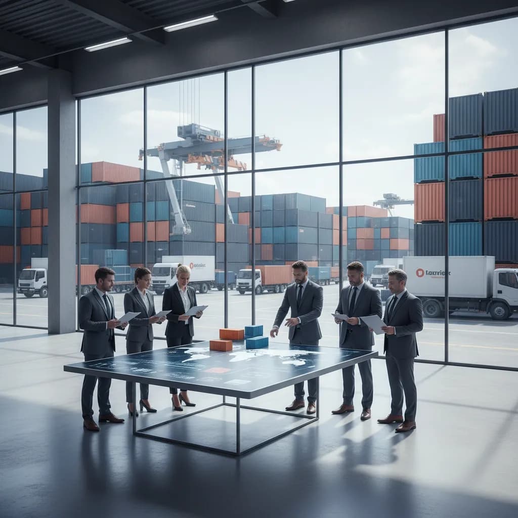 فريق يعمل على إدارة العمليات التشغيلية في بيئة مكتبية